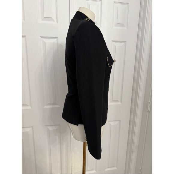 Express Womens Black Long Sleeve Button Front Military Style Jacket Size XS - Picture 7 of 7